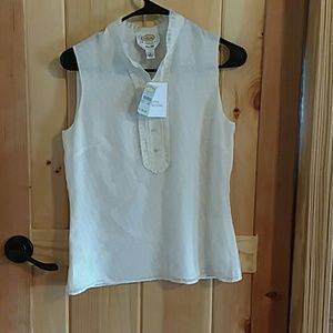 Sleeveless silk  blouse